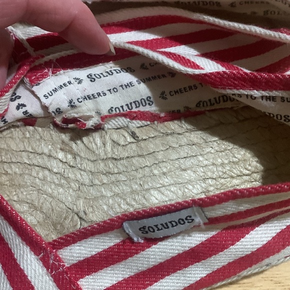 Soludos Red and White Striped Espadrilles - Picture 3 of 4